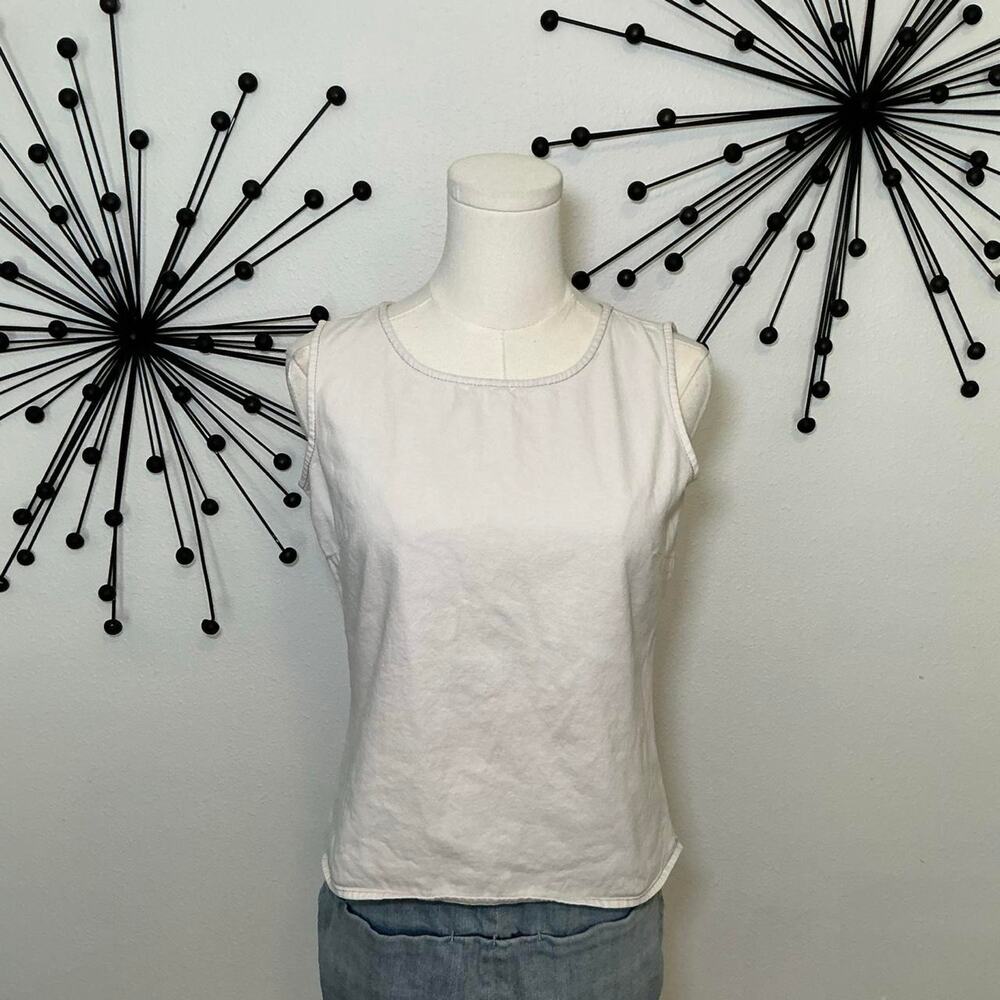 Levi’s Dry Goods White Sleeveless Cotton Tank Top Size Medium